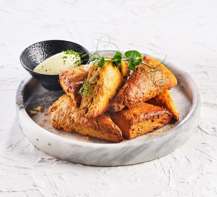 Cheese Bacon Scones with Chives Clotted Cream (Knorr Instant Cheese Mix)